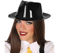 Sombrero de Mafioso Negro con Brillo
