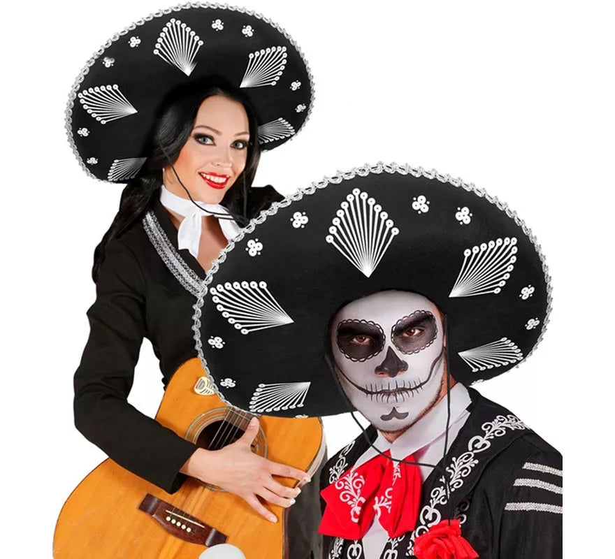 Translation missing: en.Sombrero de Mariachi Mexicano negro adulto
