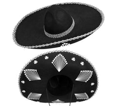 Adult Black Mexican Mariachi Hat