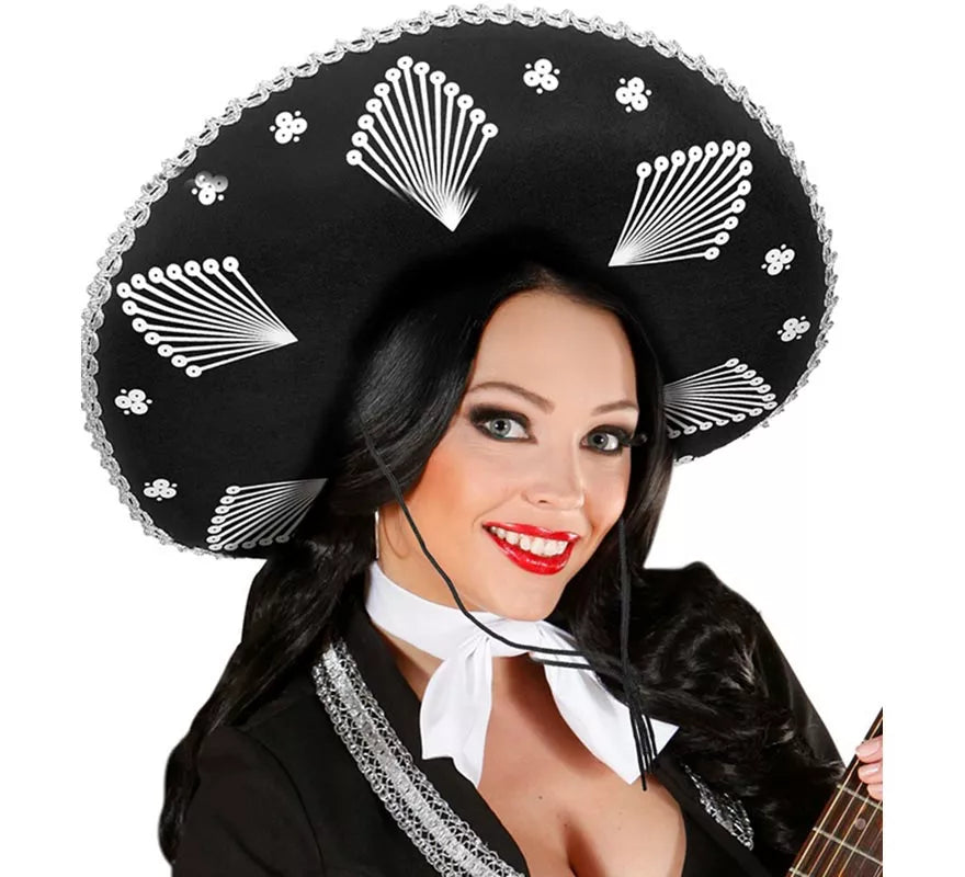 Sombrero de Mariachi Mexicano negro adulto