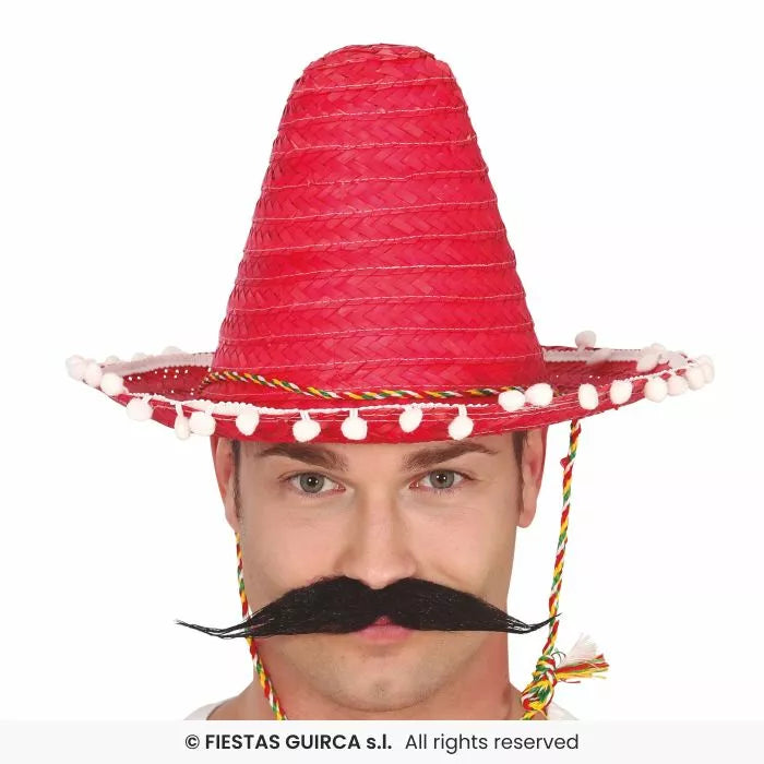 Translation missing: en.Sombrero de Mexicano con Borlas en varios colores de 33 cm