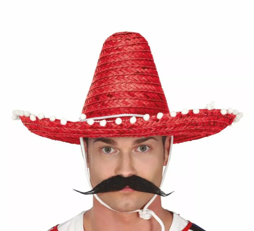 Sombrero de Mexicano con Borlas en varios colores de 45 cm