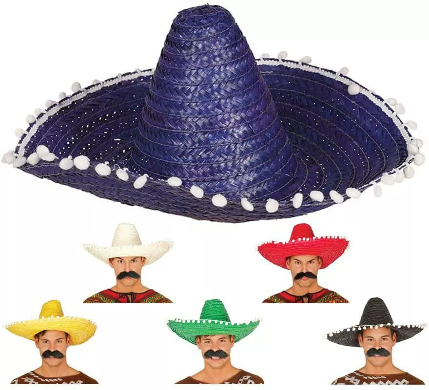 Translation missing: en.Sombrero de Mexicano con Borlas en varios colores de 50 cm