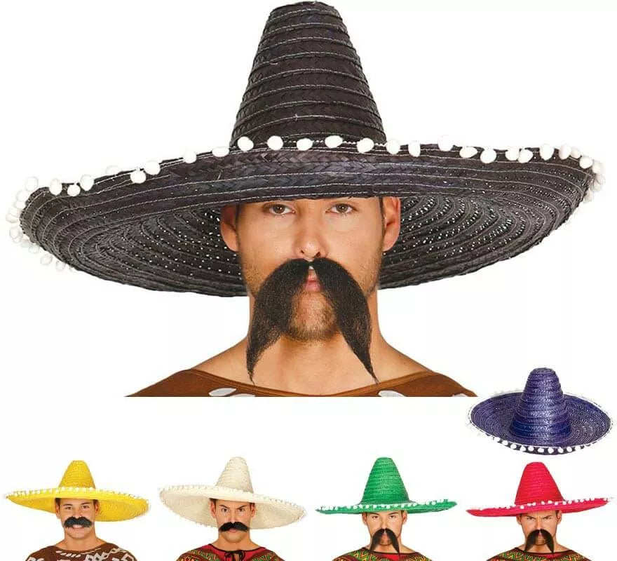 Translation missing: en.Sombrero de Mexicano con Borlas en varios colores de 60 cm