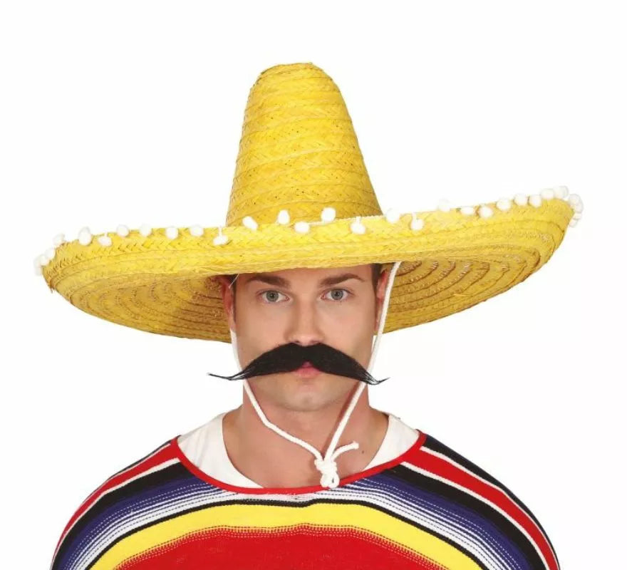 Sombrero de Mexicano con Borlas en varios colores de 60 cm