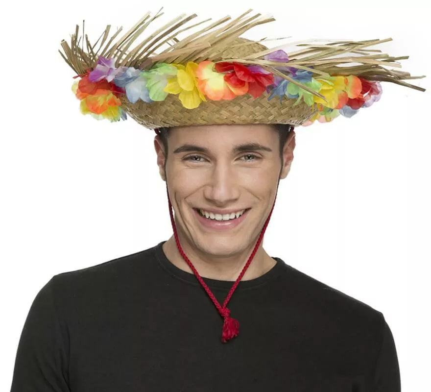 Translation missing: en.Sombrero de Paja Playero con Flores