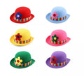 Sombrero de Payaso con flor en colores surtidos