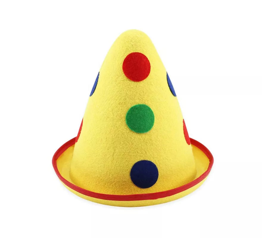 Translation missing: en.Sombrero de Payaso Cono amarillo adulto