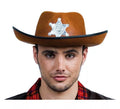Sombrero de Sheriff marrón con estrella