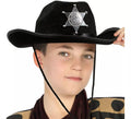Sombrero de Sheriff negro con estrella infantil
