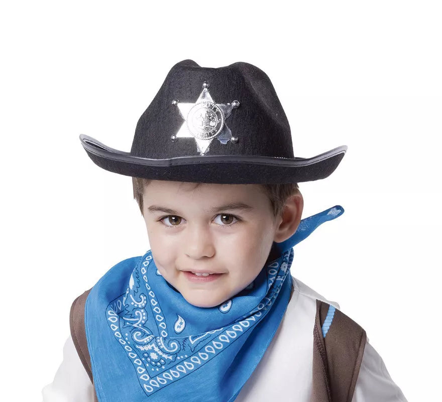 Translation missing: en.Sombrero de Sheriff Negro Infantil