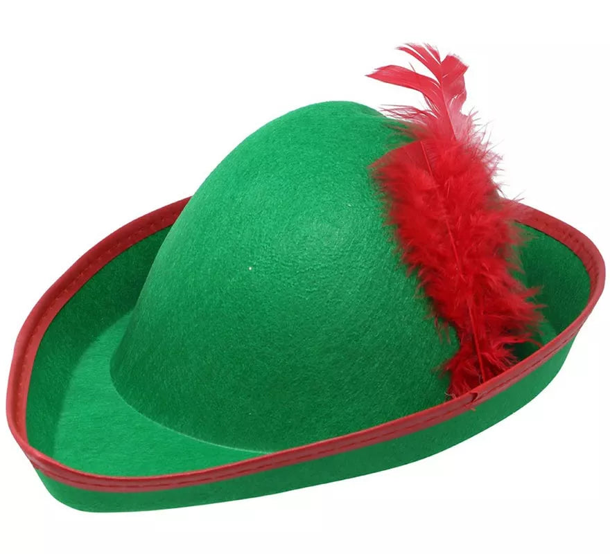 Translation missing: en.Sombrero de Tirolés o Arquero de Bosque de fieltro con pluma