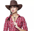 Sombrero de Vaquera Marrón para adulto