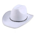 Sombrero de Vaquero blanco cordón negro infantil