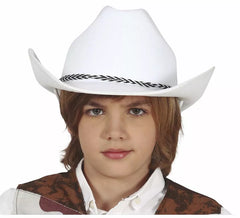 Children's White Felt Cowboy Hat