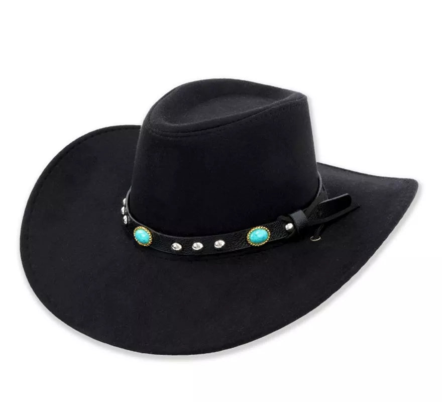 Translation missing: en.Sombrero de Vaquero con cinturón negro adulto