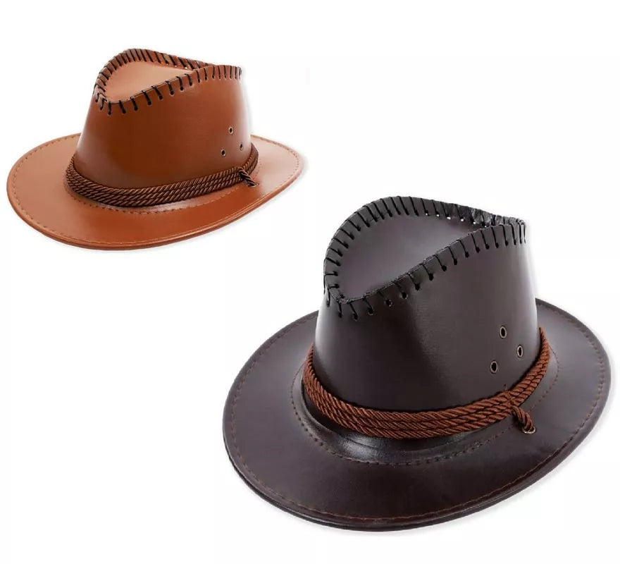 Translation missing: en.Sombrero de Vaquero con Cuerda en varios colores de cuero infantil