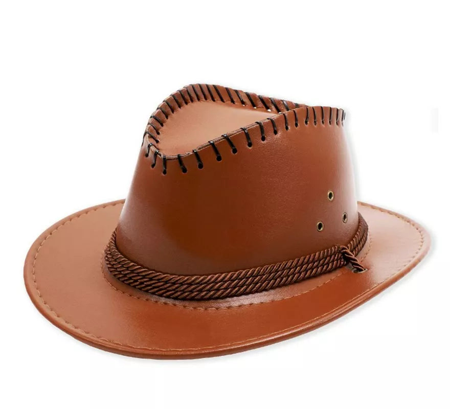 Sombrero de Vaquero con Cuerda en varios colores de cuero infantil