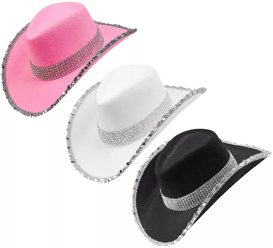 Sombrero de Vaquero con lentejuelas en varios colores
