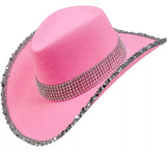 Cowboy hat with sequins in various colors