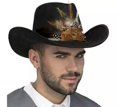 Cowboy Hat with Feathers