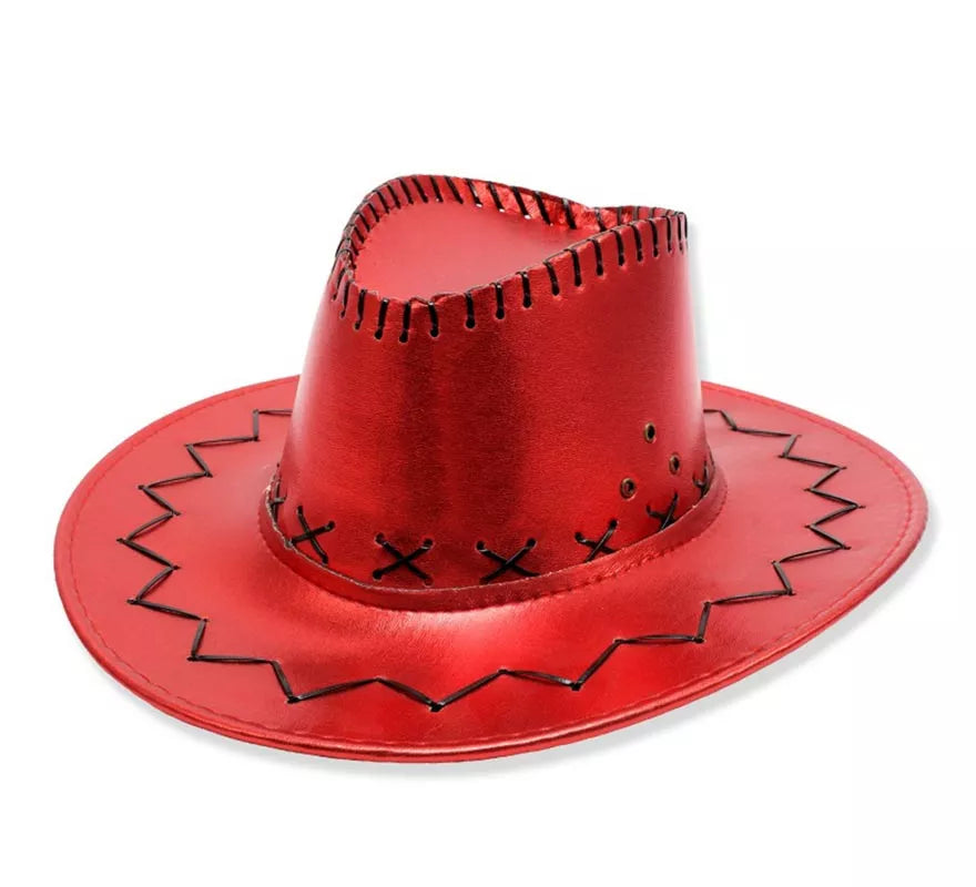 Sombrero de Vaquero en varios colores metalizados adulto