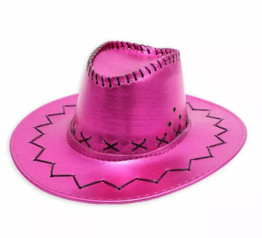 Sombrero de Vaquero en varios colores metalizados adulto