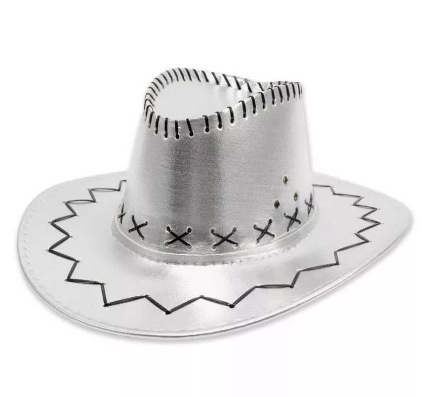 Sombrero de Vaquero en varios colores metalizados adulto