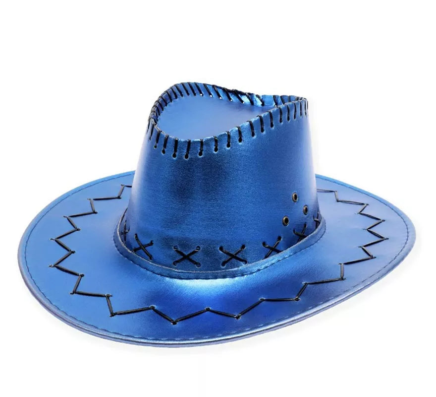 Sombrero de Vaquero en varios colores metalizados adulto