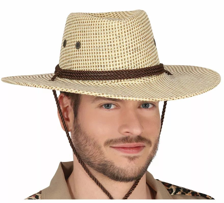 Sombrero de Vaquero o Explorador Marrón de Tela