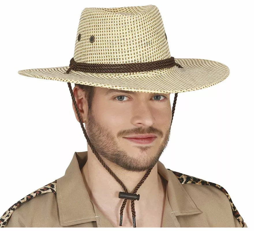 Sombrero de Vaquero o Explorador Marrón de Tela