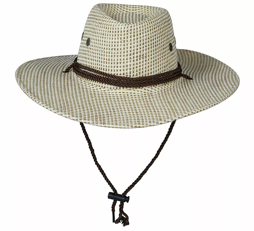 Sombrero de Vaquero o Explorador Marrón de Tela