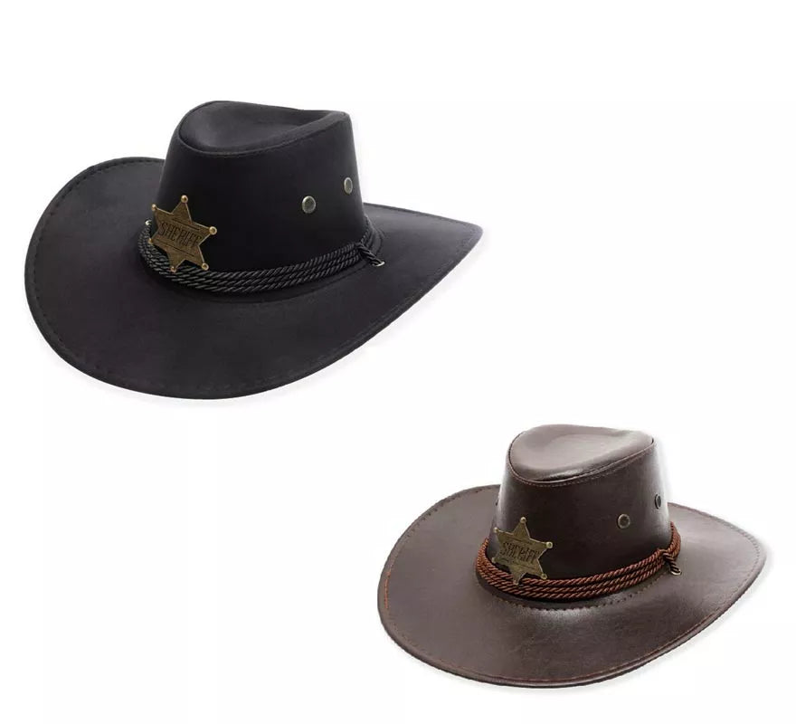Translation missing: en.Sombrero de Vaquero Sheriff en varios colores adulto