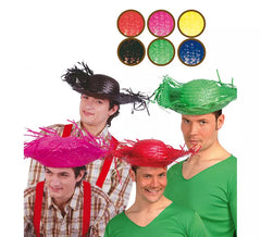 Colorful Straw Scarecrow Hat
