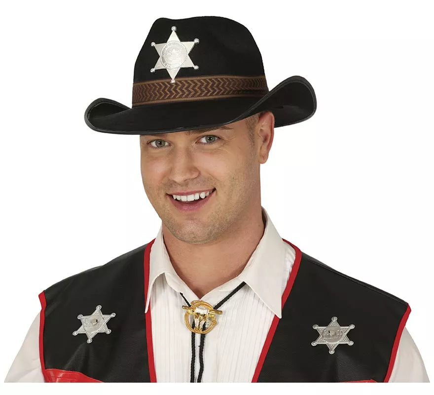 Translation missing: en.Sombrero fieltro de Sheriff negro