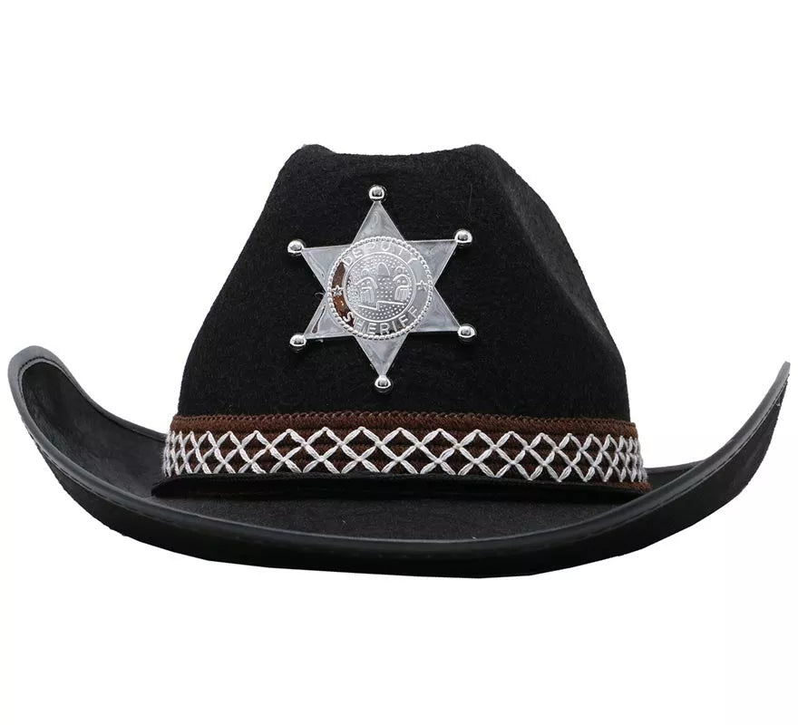 Sombrero fieltro de Sheriff negro