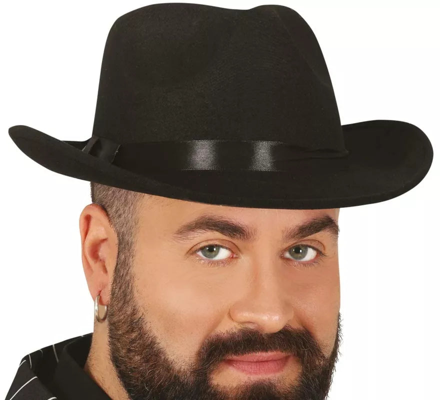 Translation missing: en.Sombrero Ganster de tela negro