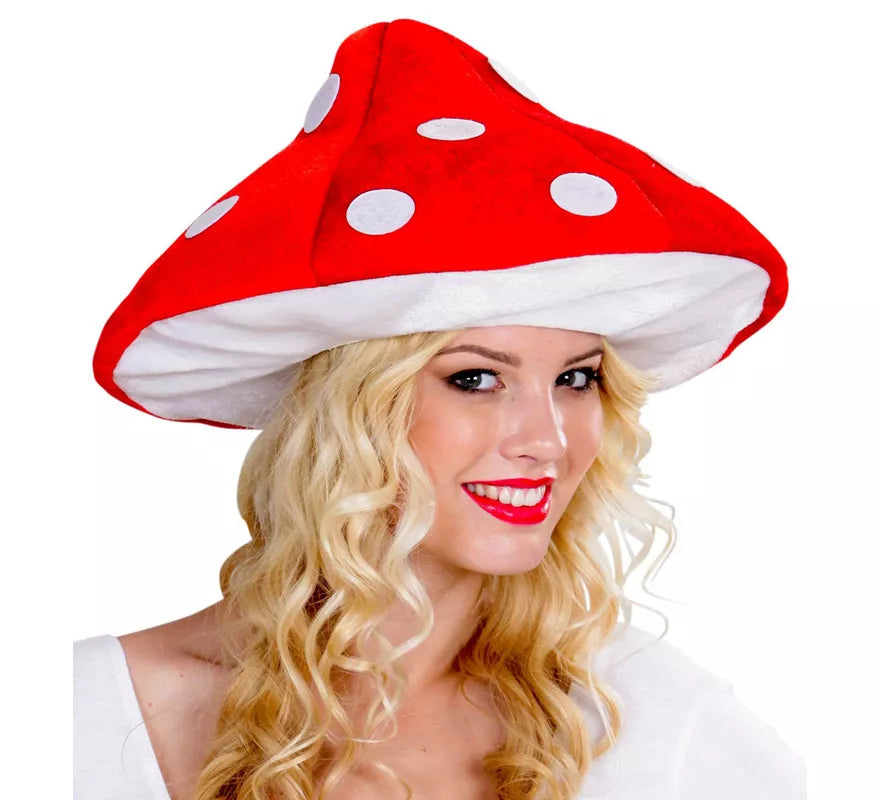 Sombrero Hongo Rojo con Lunares
