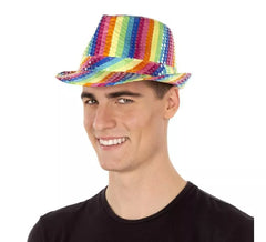 Rainbow Sequin Hat
