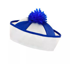 Sailor Hat with Stripes and Blue Tassel