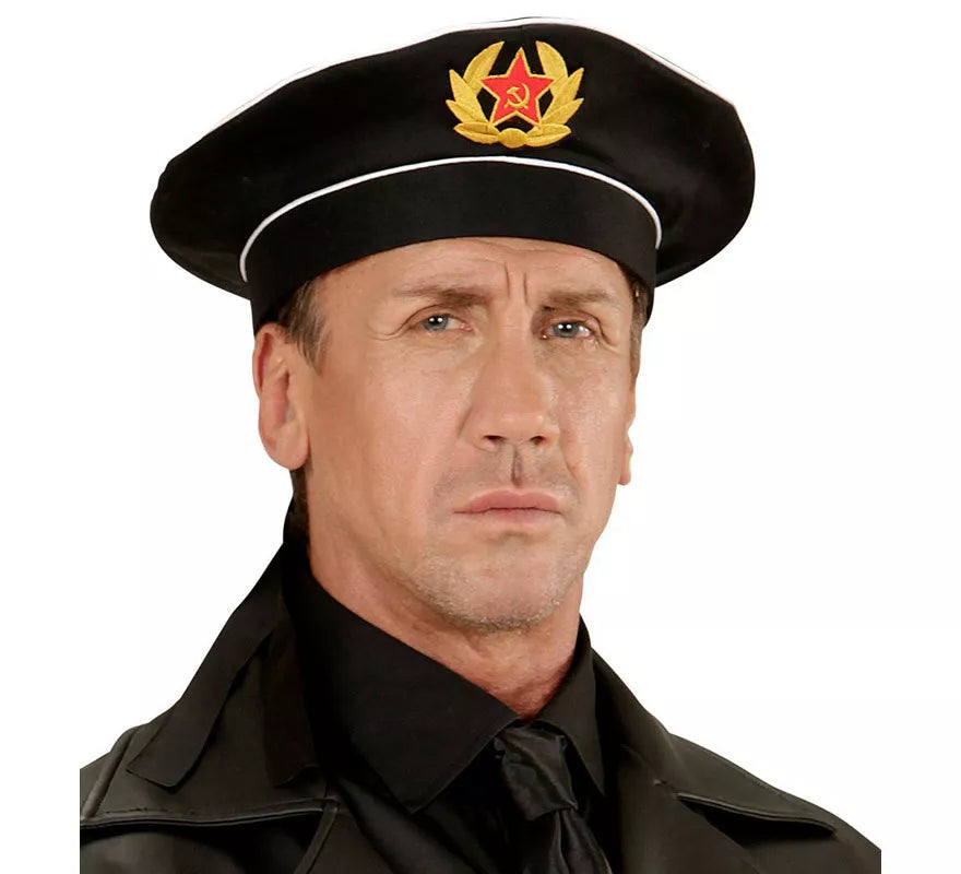 Sombrero Marinero Ruso Negro con Insignia