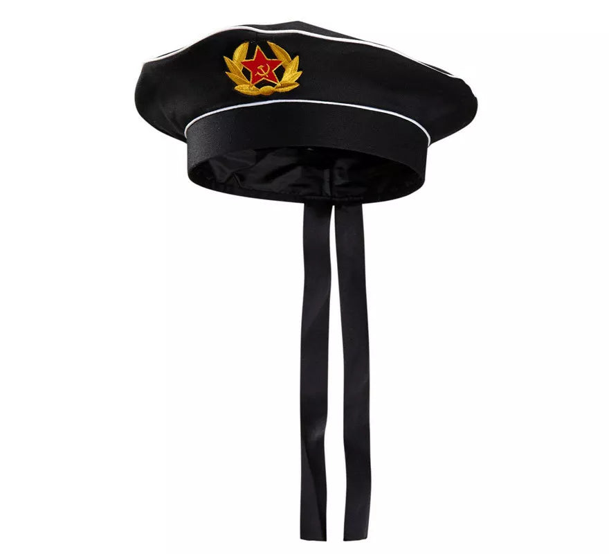 Translation missing: en.Sombrero Marinero Ruso Negro con Insignia