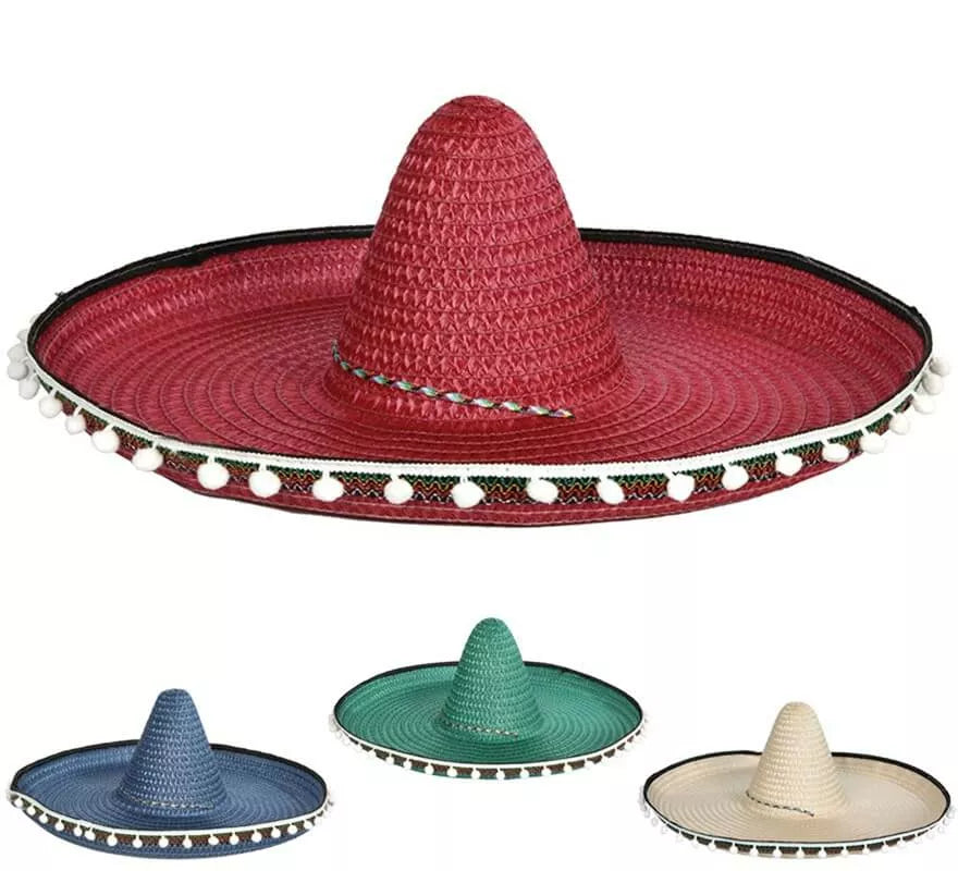 Sombrero Mexicano en colores surtidos 55 cm