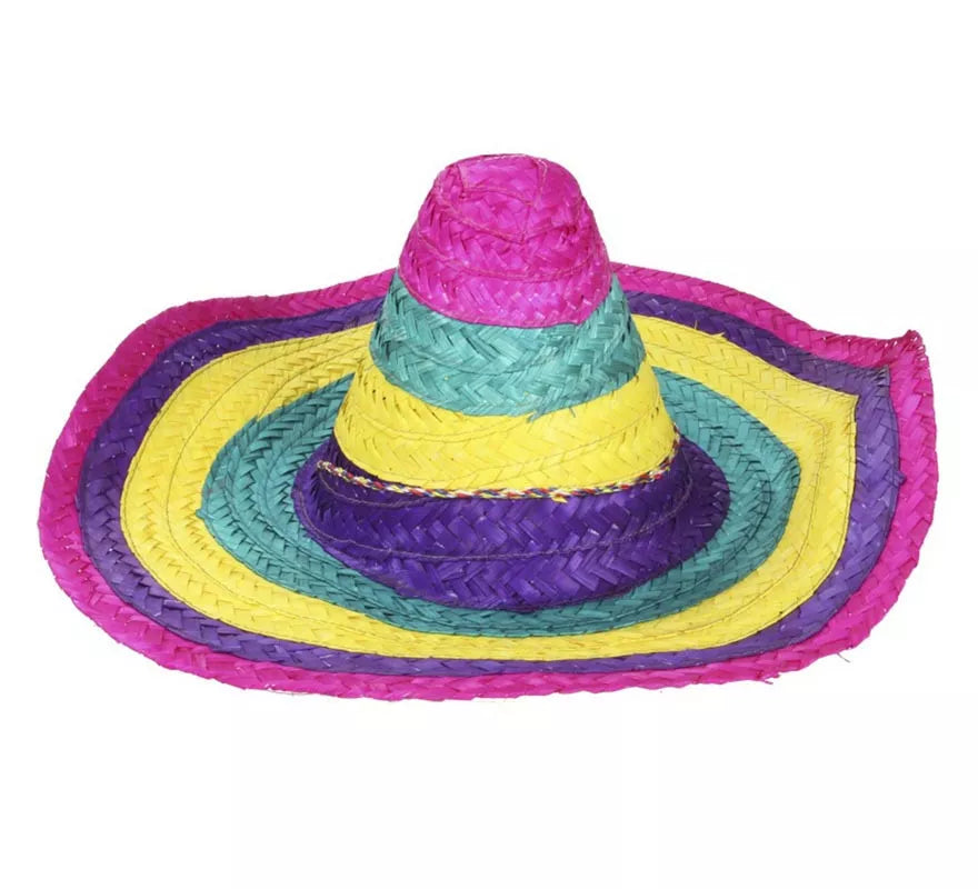 Translation missing: en.Sombrero Mexicano lila, amarillo y azul adulto