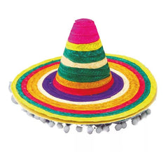 Adult multicolor Mexican hat 53 cm