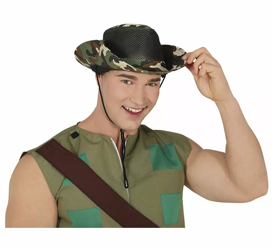 Sombrero Militar con rejilla adulto
