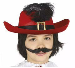 Children's Red Felt Musketeer Hat