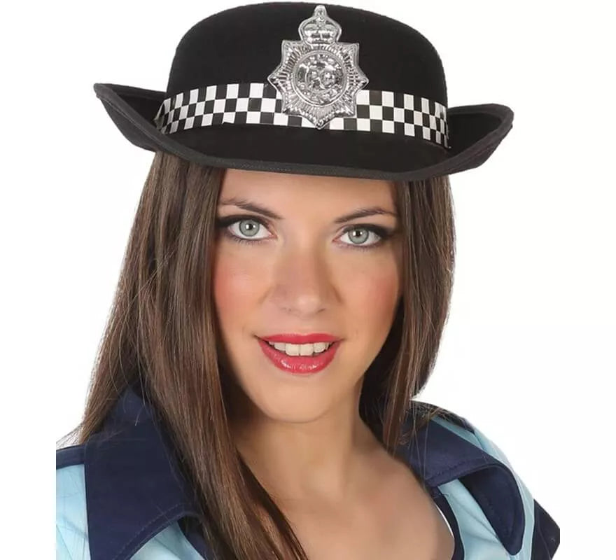 Translation missing: en.Sombrero Negro de Policía con Placa