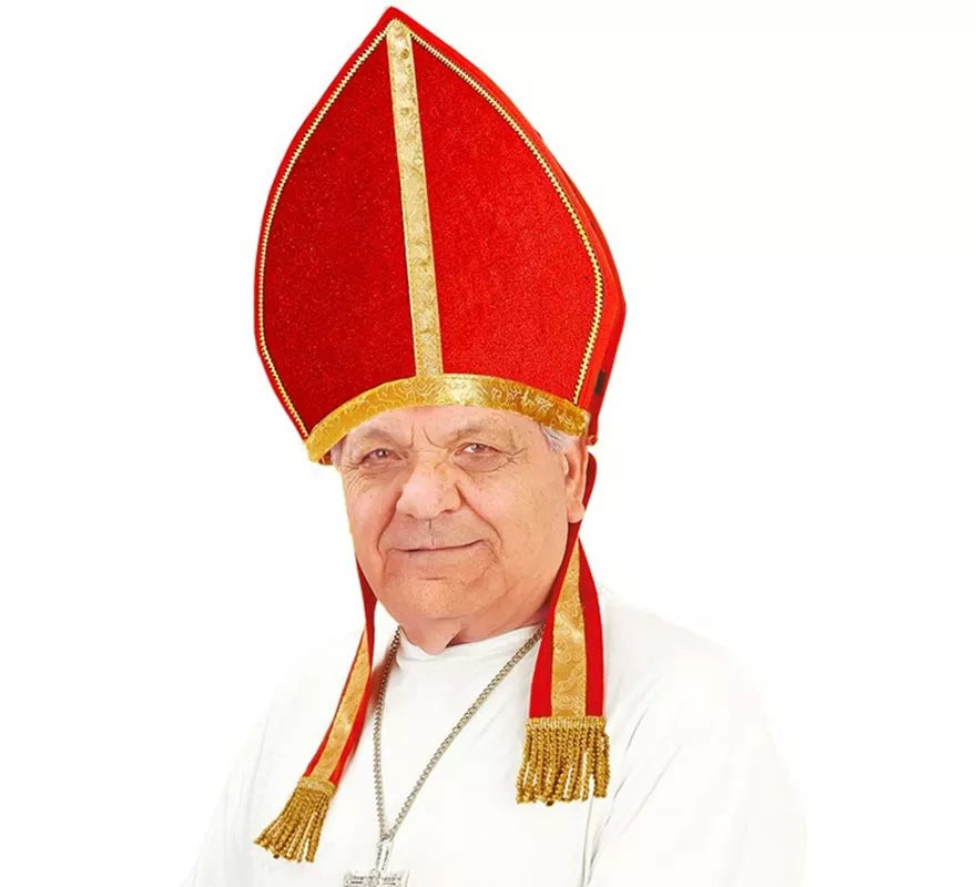 Sombrero o Mitra Terciopelo de Arzobispo o Cardenal