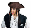 Sombrero Pirata marrón con Rastas
